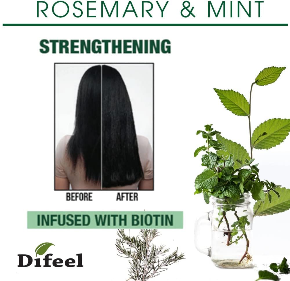 Difeel Premium Rosemary Mint Hair Oil with Biotin 200ml - Natural Rosemary Oil for Hair Growth and Biotin - Image 5