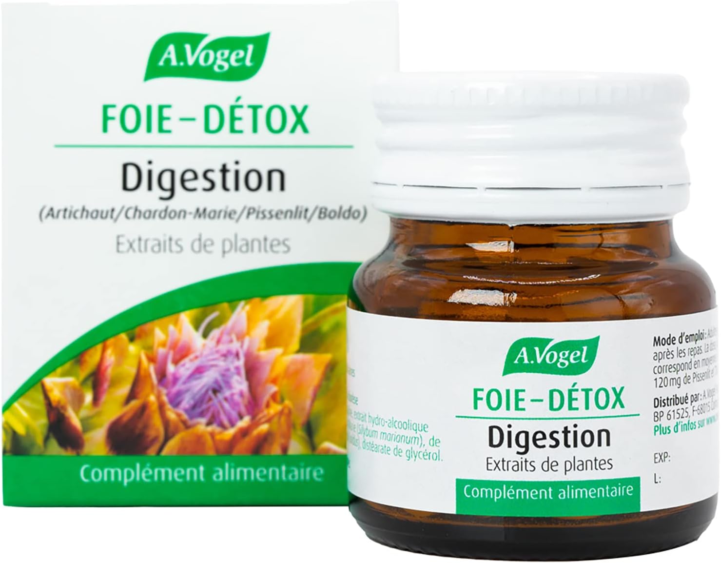 A.VOGEL - Dietary supplement digestion - Detox liver - Reduces bloating and acid reflux - Milk thistle, artichoke, dandelion plant extract - 100% natural - 60 tablets - Image 2