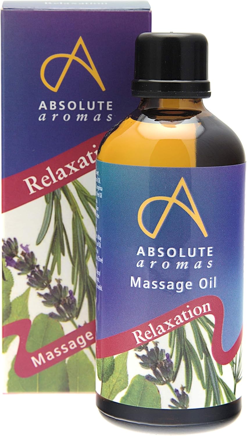 Absolute Aromas Relaxation Bath and Massage Oil 100 ml - Pure Essential Oils of Lavender, Chamomile and Bergamot in a base of Jojoba, Sweet Almond and Evening Primrose - Relaxing Massage Oil - Image 2