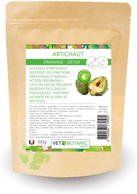 Artichoke Powder, Detox Drainage Dogs and Cats, 100 g, - Image 2