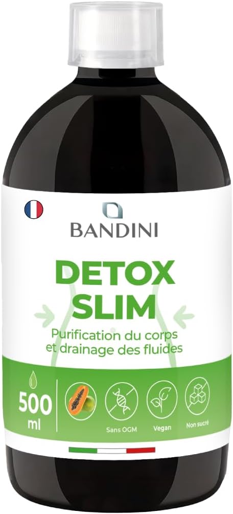 Bandini Detox Slim 500 ml - Liquid Draining, Digestive, Antioxidant Detox for Liver and Gut - Natural Toxin Elimination - Green Tea, Dandelion, Blueberry, Piloselle, and Papaya - 100% Vegan - Image 2