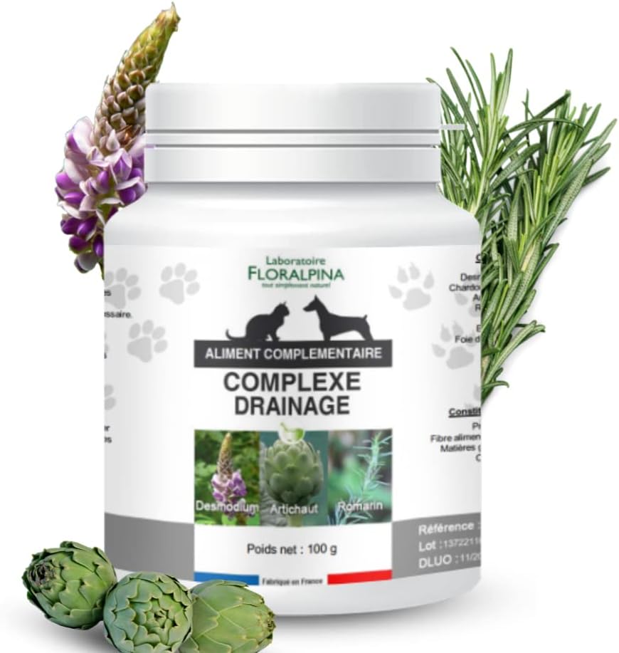 Complex Drainage Powder 100g - Artichoke - Birch - Milk Thistle - Liver Actions - Dog and Cat - Image 2