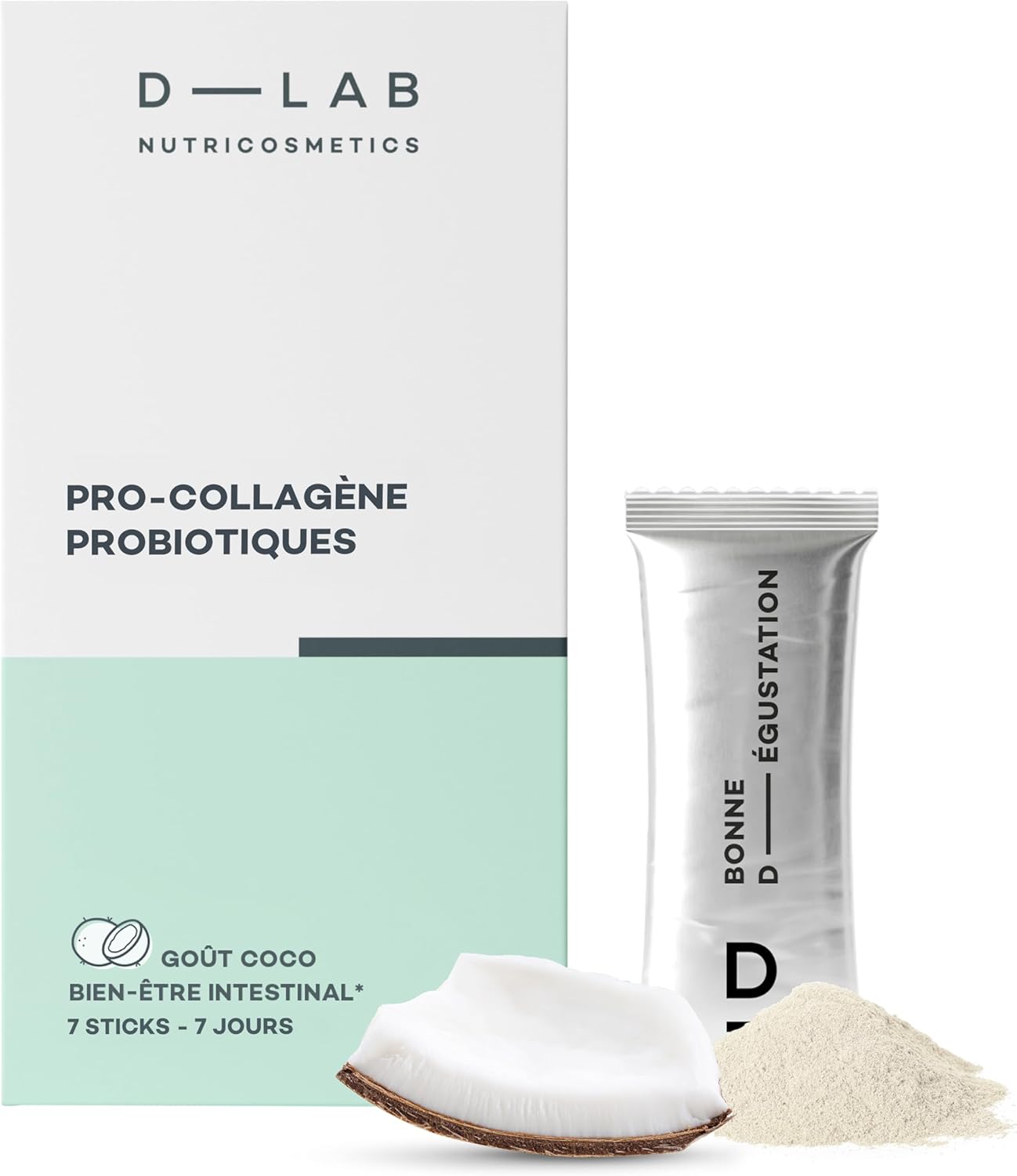 D-LAB Pro-Collagen Probiotics | 7 Day Cure Sticks | Food Supplement Made in France | Probiotics and Prebiotics | Intestinal Microbiota Digestion Comfort Digestive and Transit - Image 2