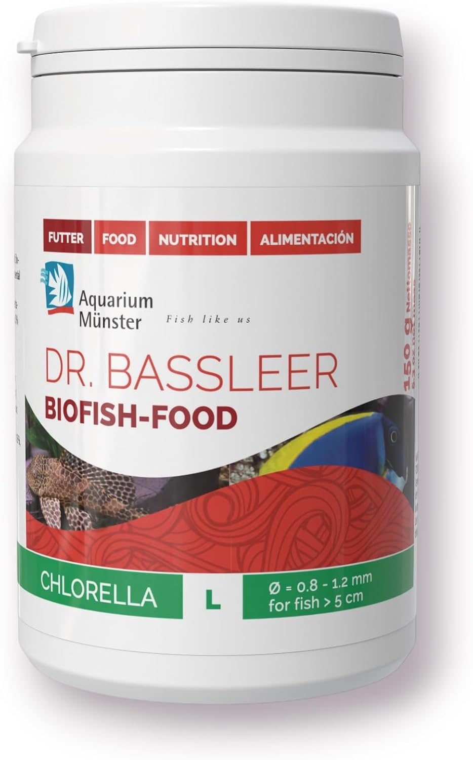 Dr. Bassleer Biofish Food Chlorella L 150g - Image 2