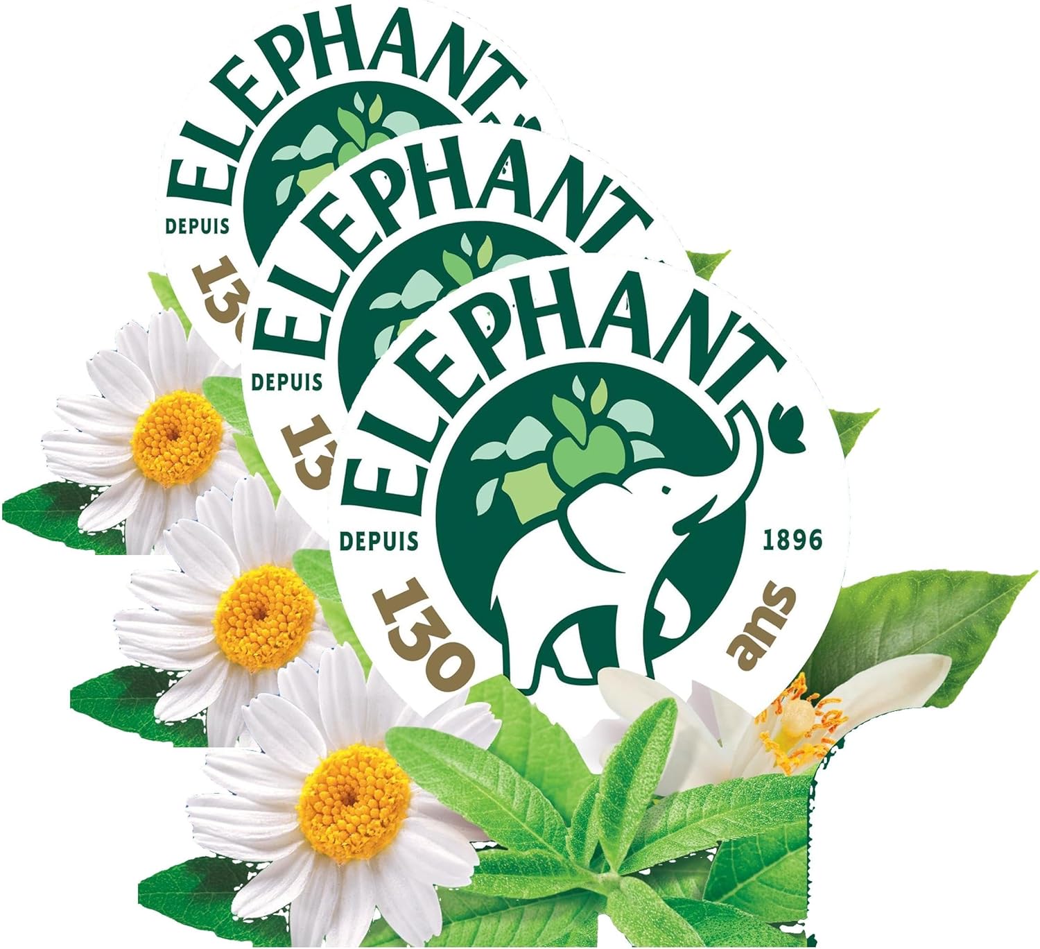 Elephant, Quiet Night Infusion, Verbena, Chamomile and Linden Taste, Rainforest Alliance Certified, 100% Natural Origin Ingredients, 20 Pyramid Sachets (Pack of 3) - Image 2