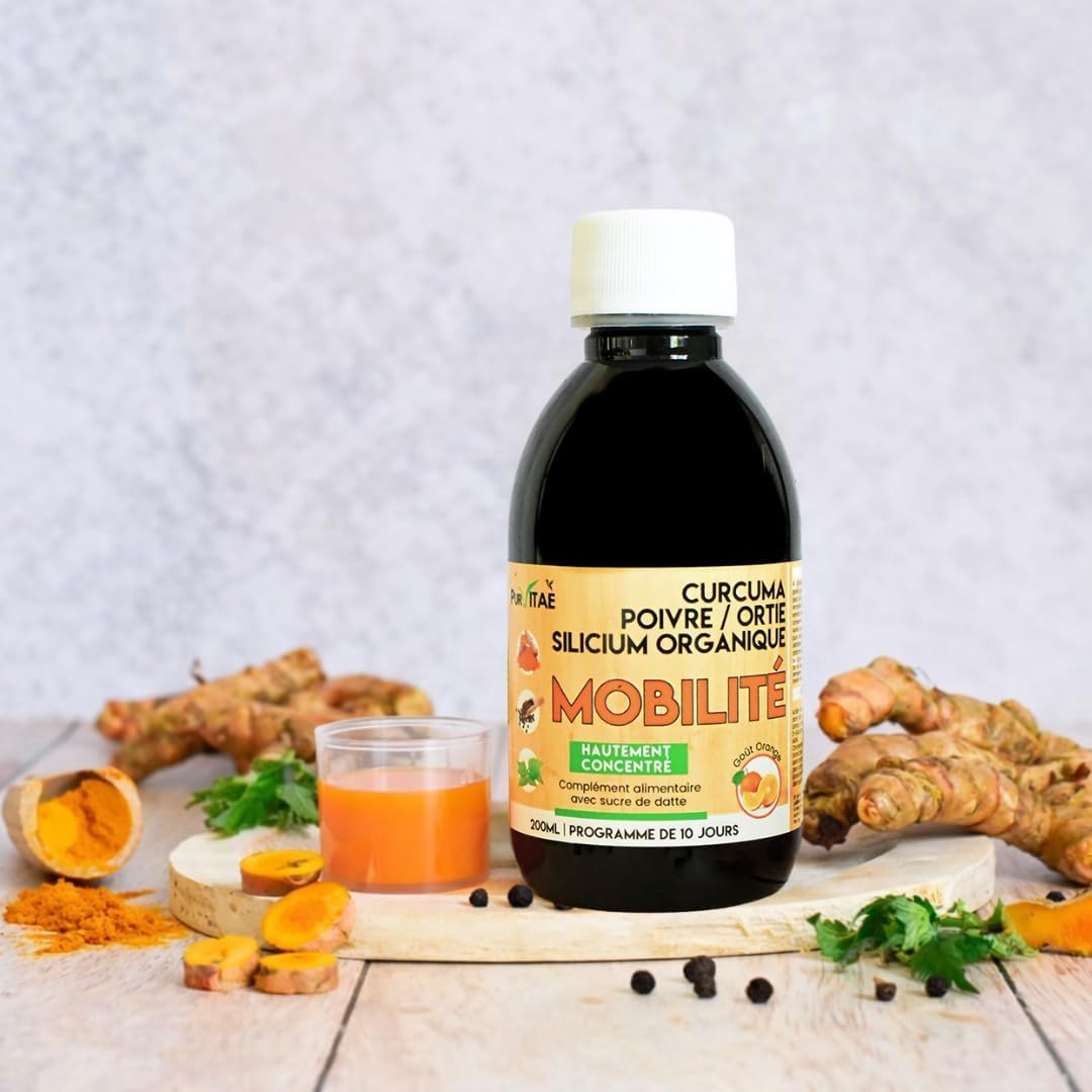 Glucosamine Chondroitin MSM, Organic Silicon Turmeric Piperine | Painful Joints | Cure for 10 Days or More | Mobility, Best Seller by Pur Vitaé in 200ml Bottle - Image 2