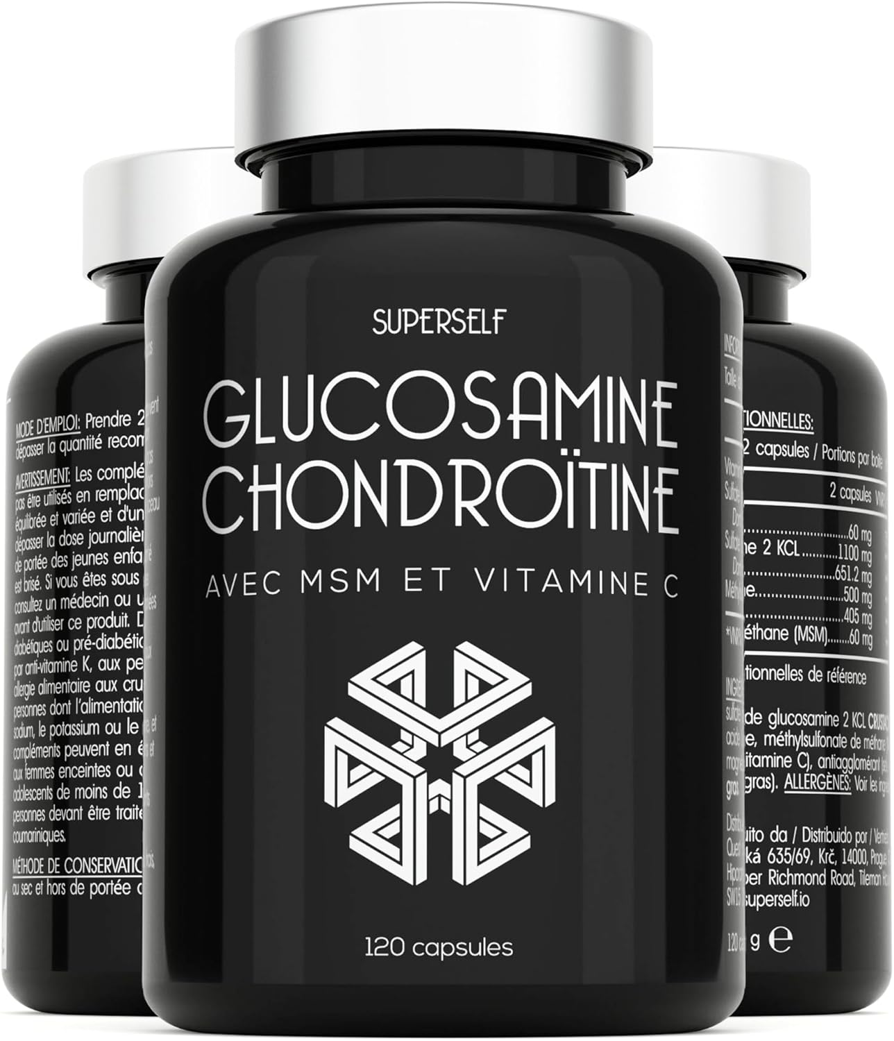 Glucosamine & Chondroitin – Complex 1720 mg MSM, Vitamin C, Glucosamine & Chondroitin – High Concentration 120 Capsules – Food Supplement for Joints & Collagen Formation - Image 2