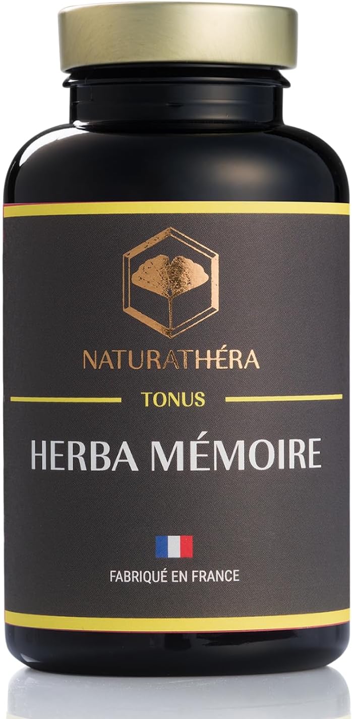 Herba MÉMOIRE - Brain Food Supplement - Memory, Concentration, Stress, Cognitive - Dry Extracts - 150 Capsules - Made in France - Vegan - No GMO Allergen Additives - Image 2