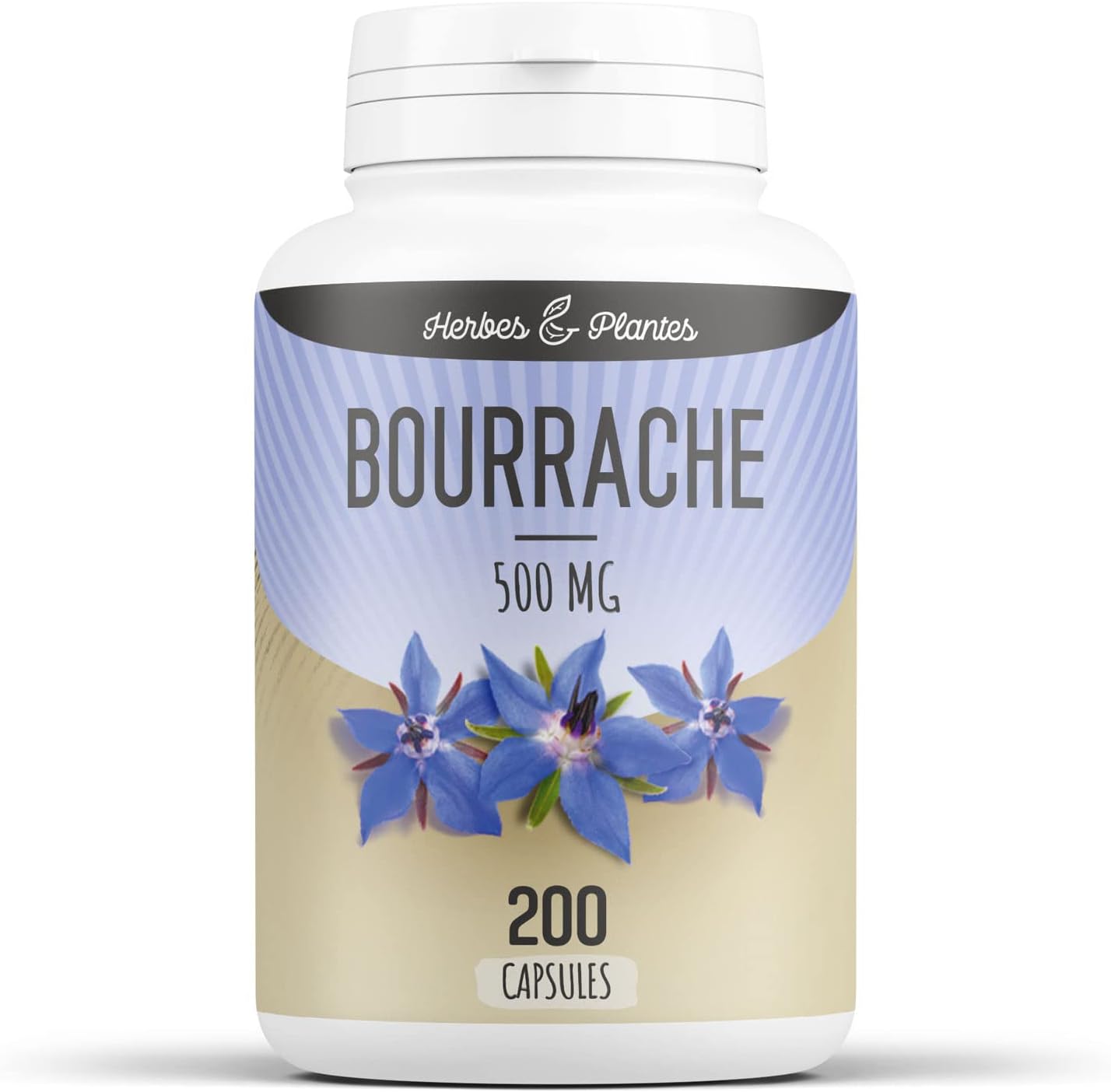 Herbes Et Plantes Borage 200 Capsules 500 mg - Image 2