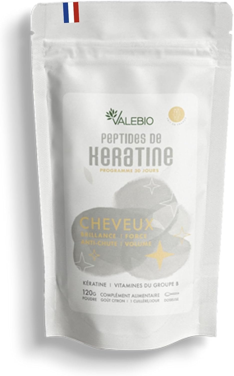 Keratine 500mg & Vitamin B | Hair Growth, Anti Loss, Volume & Shine | Natural & Vegan | 120 g, 1 Month | Valebio - Image 2