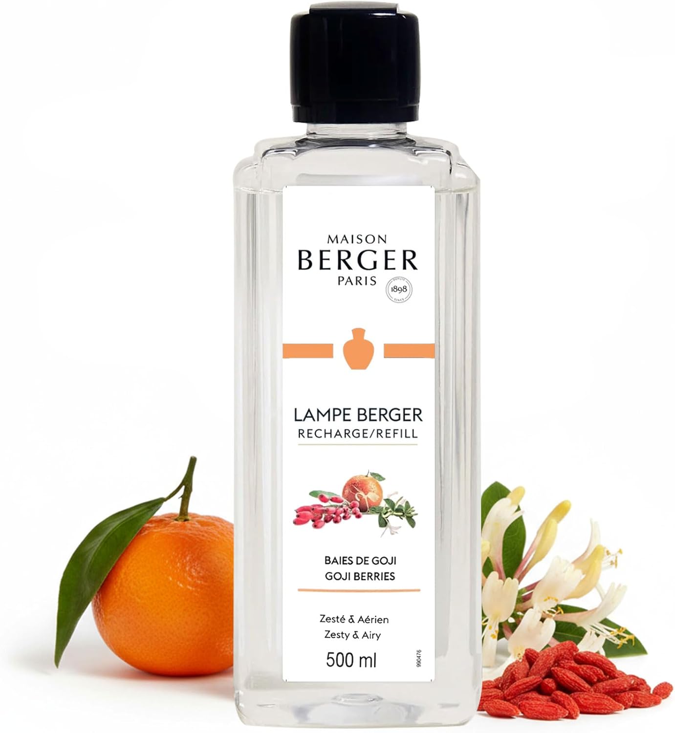 MAISON BERGER – Refill Lampe Berger Goji Berries 500 ml – Orange, Mandarin, Lemon Zest – Fresh, Musky, Oriental Fragrance – Odour Resistant – Made in France - Image 2