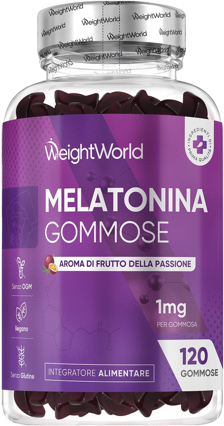 Melatonine Gummies - 120 Vegan Melatonin Gummies Low Sugar - Complex with Passion Flower & Vitamin B6 for Adults - Gluten, Lactose and Magnesium Stearate Free - Passion Fruit Flavour - Image 2