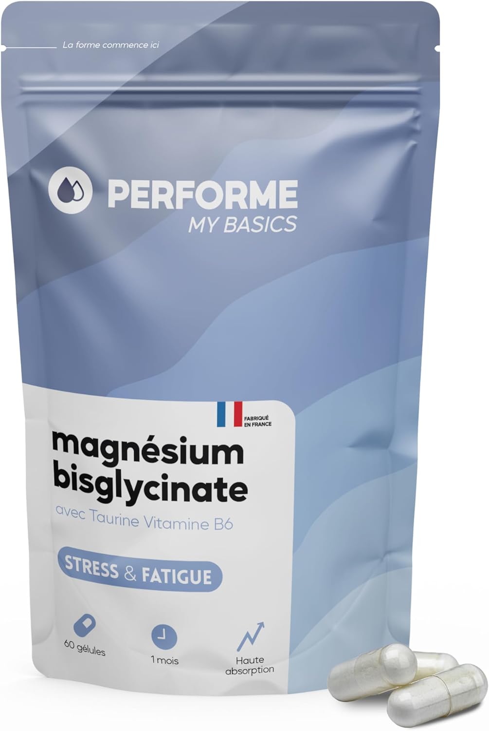 My Basics Magnesium Bisclycinate + Taurine - Stress and Fatigue - 60 Vegetable Capsules - 1 Month of Treatment Performe - Image 2
