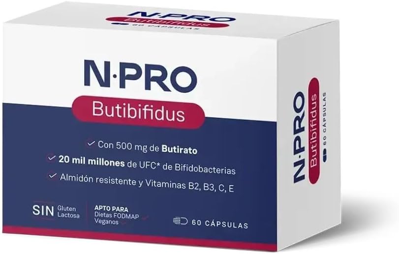 NPro SALUD INTESTINAL Butibifidus 60 Capsules - Supplement with Butyrate 500mg + 20,000 Million CFUs Bifidobacteria - Regenerates the intestinal mucous membranes and improves the microbiota - Image 2