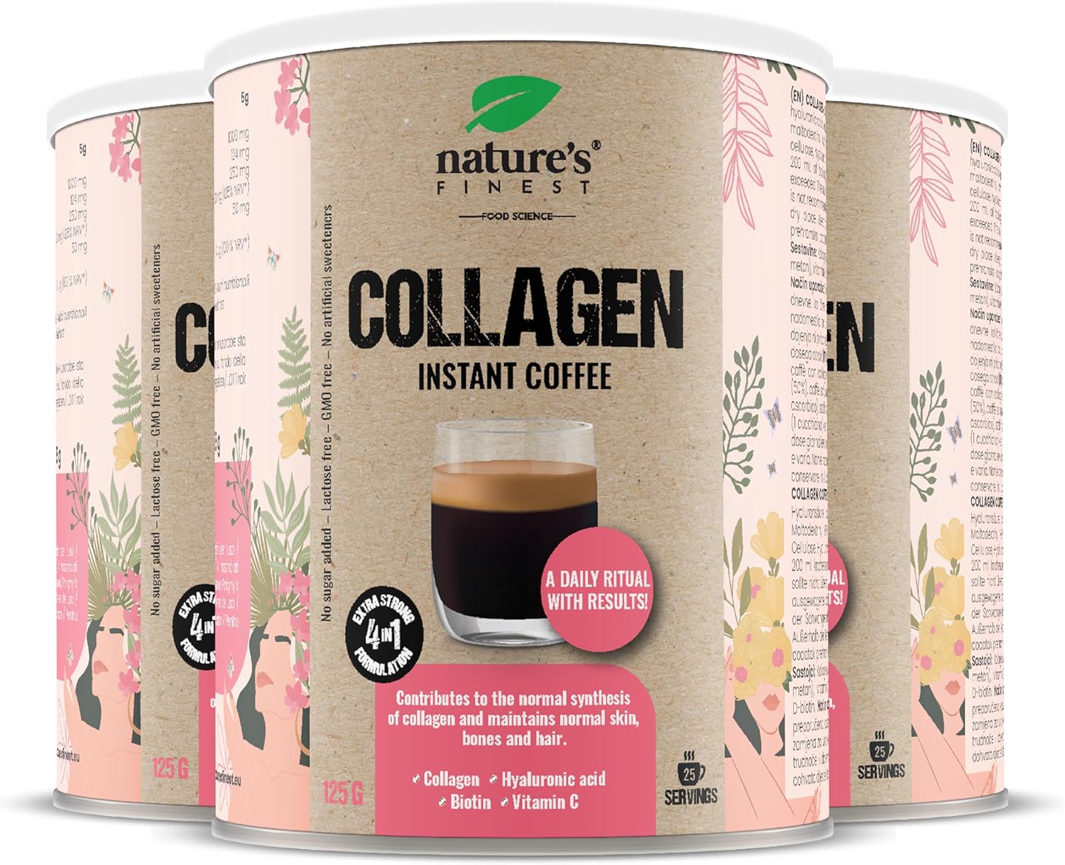 Nature's Finest Collagen Coffee with Hyaluronic Acid, Vitamin C and Biotin - Premium Arabica Coffee No Added Sugar, Delicate & Aromatic - Image 2