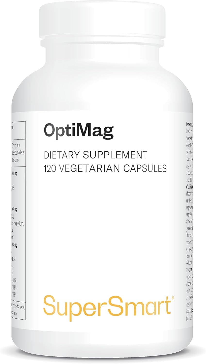 Optimag - 8 Exceptional Magnesium Forms - High Absorption & No Intestinal Discomfort - Reduction of Fatigue - Covers 100% of the Recommended Daily Intake - Vegan - SuperSmart - Image 2