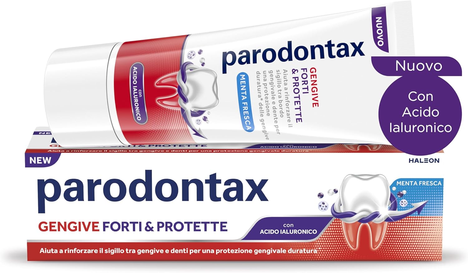 Parodontax Strong and protected gums, a daily toothpaste with hyaluronic acid, strengthens the seal between the gum edge and tooth for long-lasting gum protection, 75 ml of - Image 2