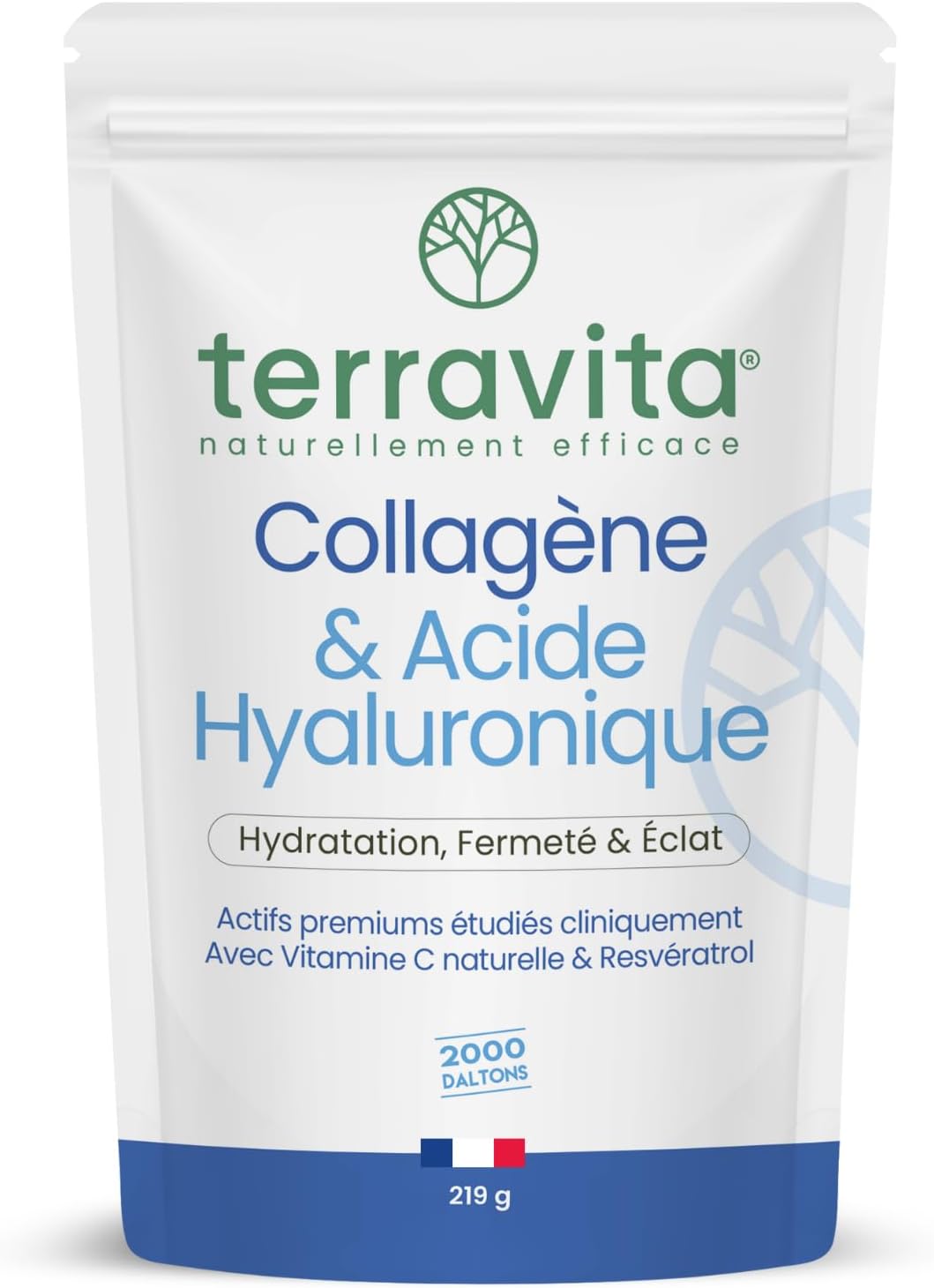 Peptan Marine Collagen + Hyaluronic Acid 200mg + Vit C | Hydration, Firmness and Radiance of the Skin | Demonstrated Wrinkle Reduction | 219g Neutral Flavour Powder | French Filière | Terravita - Image 2