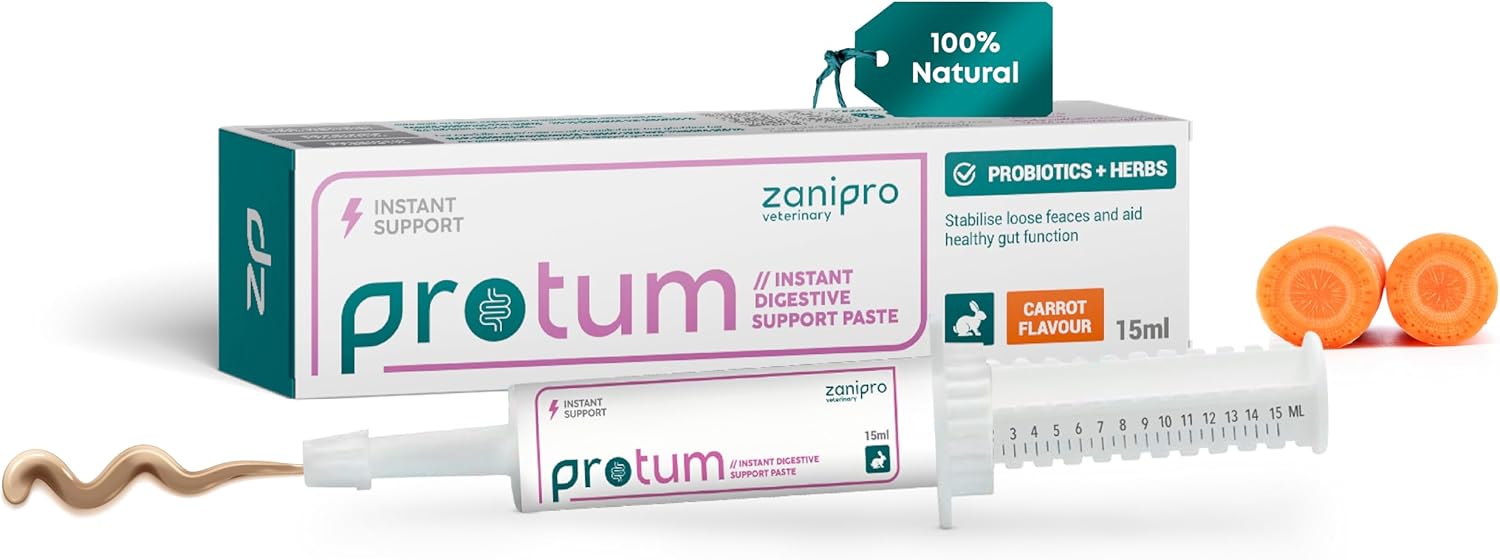 Protum Probiotic Rabbit Paste - Carrot Flavour for Guinea Pigs & Small Animals, Supports Gut Health, Digestive Balance, Accurate Syringe - Easy to Use, 15ml - Image 2