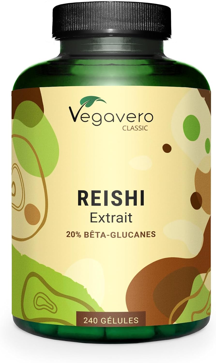 Reishi Vegavero EXTRACT | 240 Capsules | 1950 mg (Extract 14:1) | 40% Polysaccharides + 20% Beta Glucan | Immunity + Energy | VEGAN - Image 2