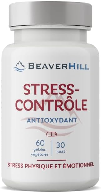 STRESS-CONTROL | Schisandra - Rhodiole - Green Tea - Turmeric - Alpha Lipoic Acid - Natural Vitamin D3 | 60 Vegetable Capsules | BEAVERHILL | Stress - Nervous System - Mood | Made in France - Image 2