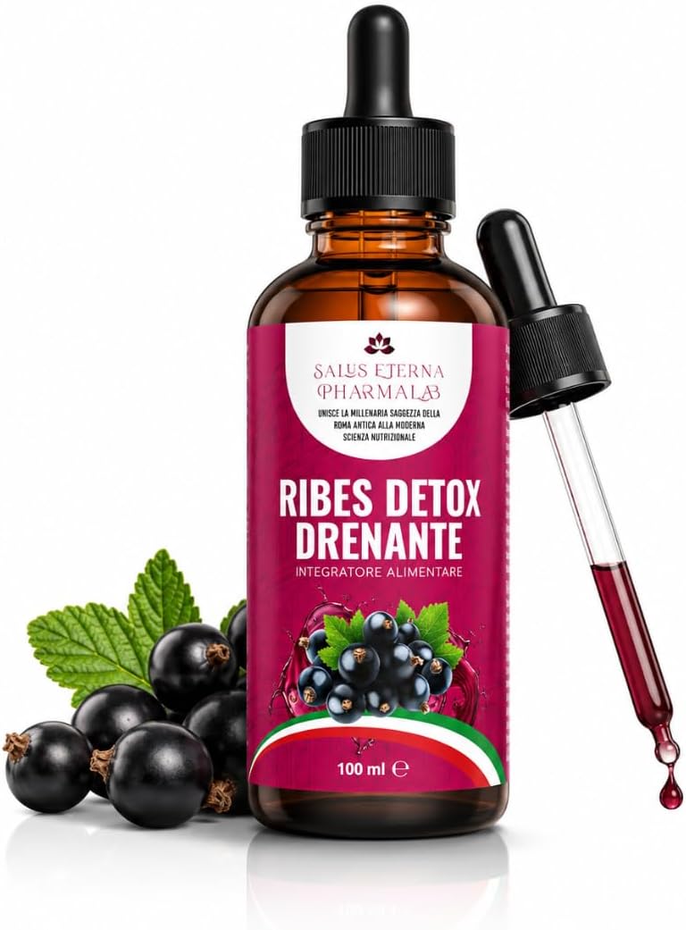 Salus Eterna Blackcurrant Nigrum Detox Draining Forte 100ml - Natural Purification for Liver and Kidneys, Antioxidant and Diuretic for Water Retention, Immune Support, Made in Italy - Image 2