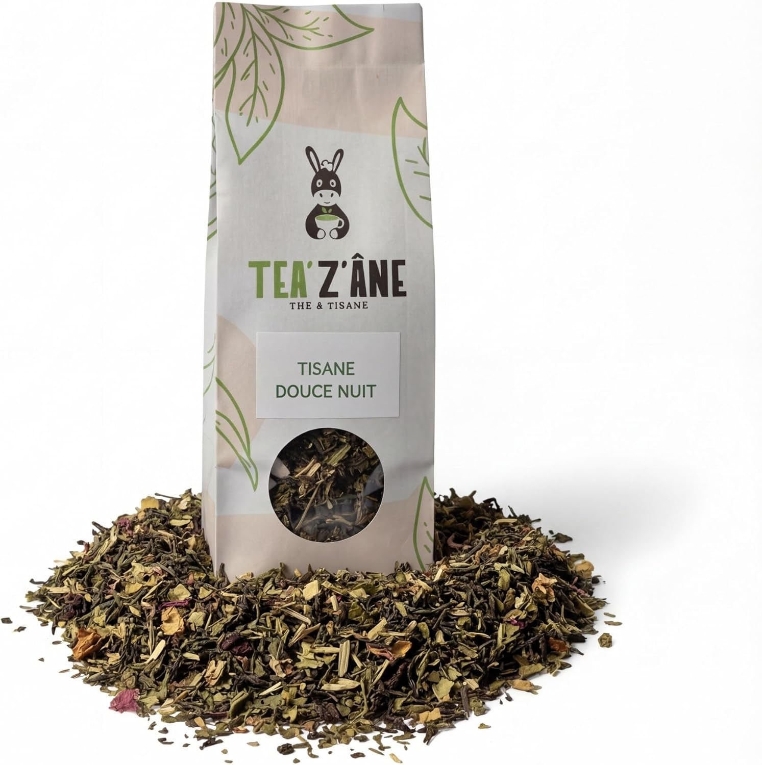 Sweet Night Infusion | Melissa, Chamomile, Valerian, Mint & Nettle | Relaxation & Soothing Herbal Tea Loose 100g | Calm Night & Natural Sleep Infusion | Premium Plants | Tea'z'âne - Image 2