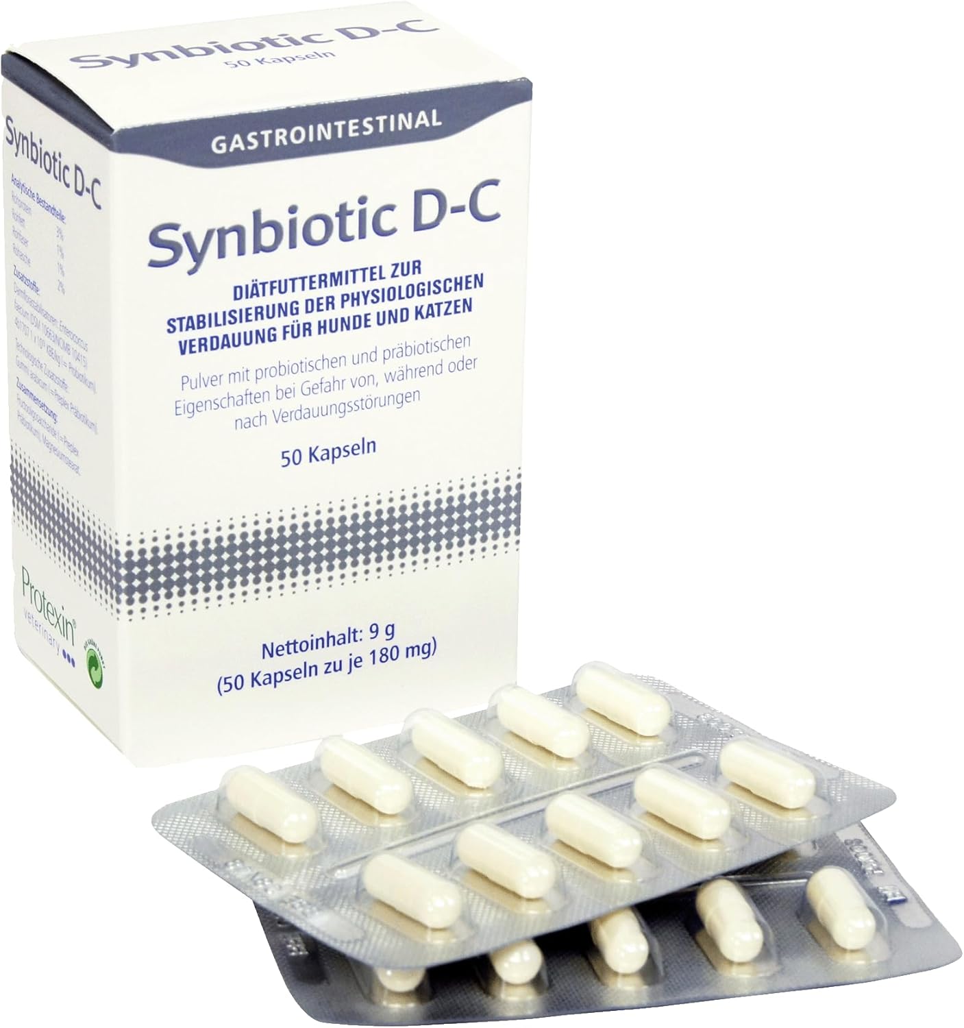 Synbiotic D-C Dietary Capsules for Dogs/Cats - Pack of 50 - Image 2