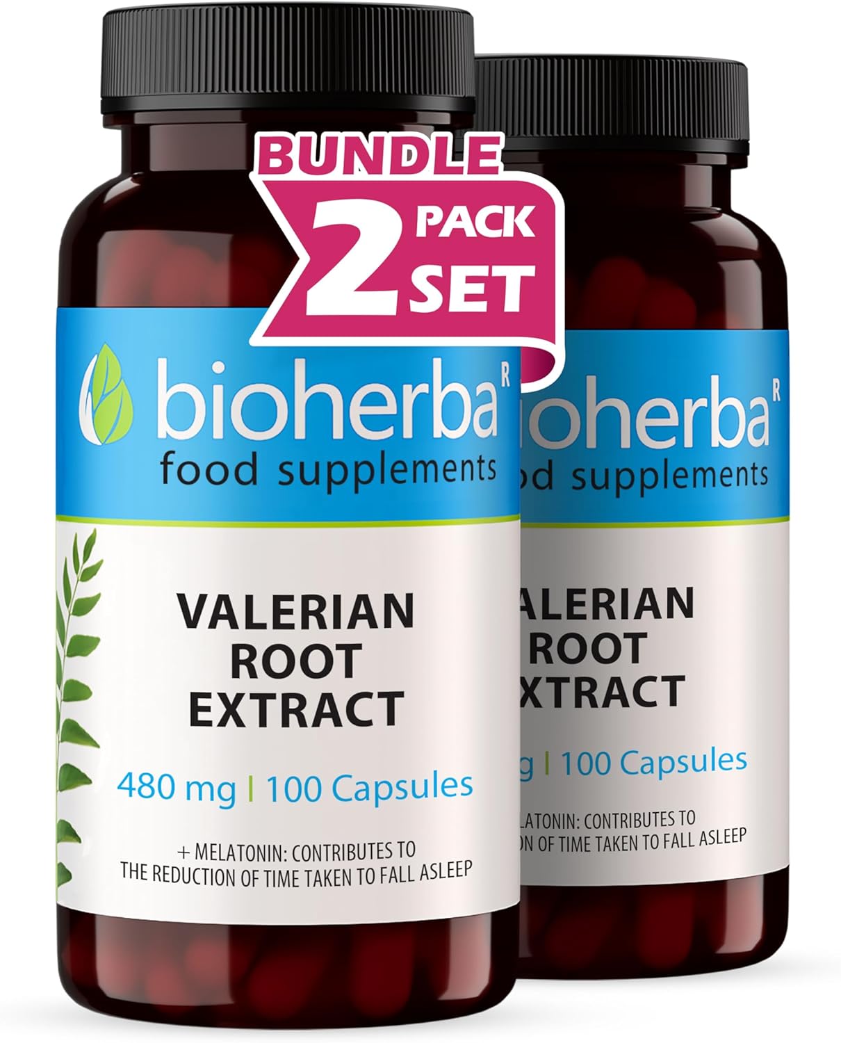 Valerian – 200 Capsules of 480 mg | Valerian Root and Melatonin – by BIOHERBA - Image 2