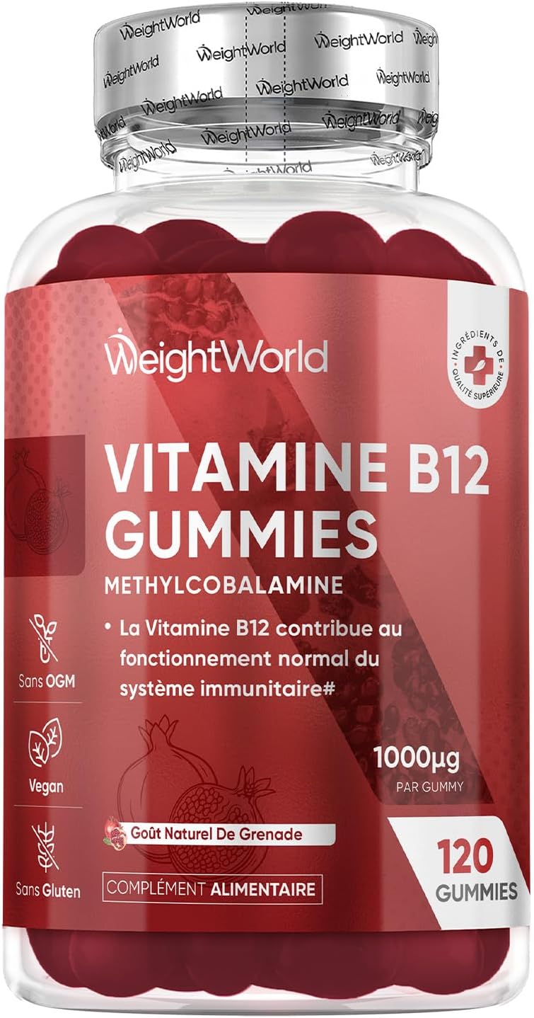 Vitamin B12 Methylcobalamin 1000mcg - 120 Gummies Vitamin B12 for Adult - For 4 Months Supply, Pomegranate Taste - Non-GMO, Magnesium Stearate Free - Alternatives to Drops - Image 2