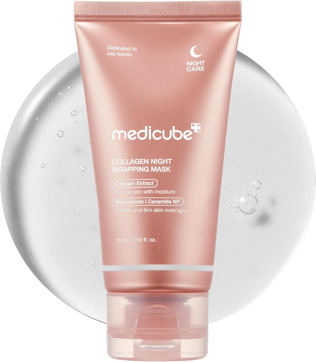 medicube Collagen Peel-Off Wrapping Night Mask | Elasticity & Hydration Care | Plumping Glass Skin Effect | Anti-Loosening & Dull Complexion | Hydrolyzed Collagen | Korean Skincare - 75ml - Image 2