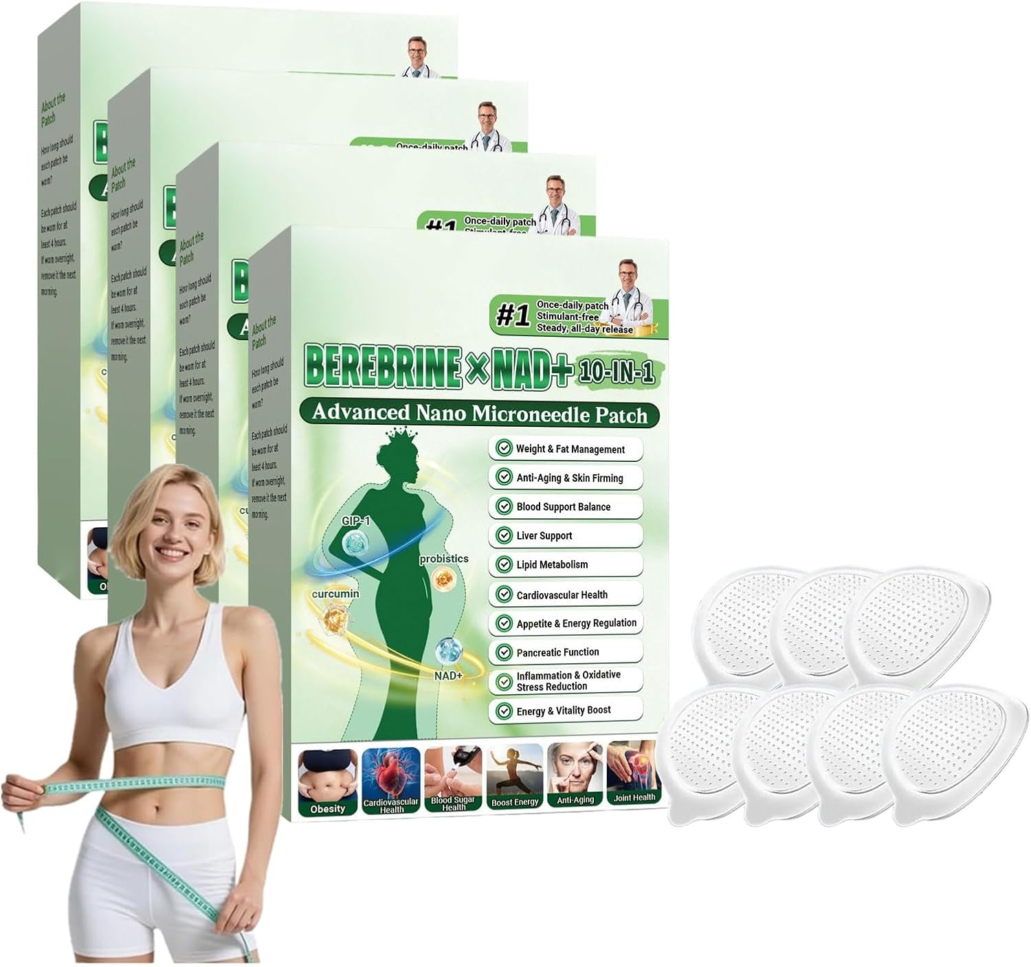 10 in 1 Natural Ingredients Daily Body Patches Ultra Thin Invisible Targeted Action for Men and Women - Image 2