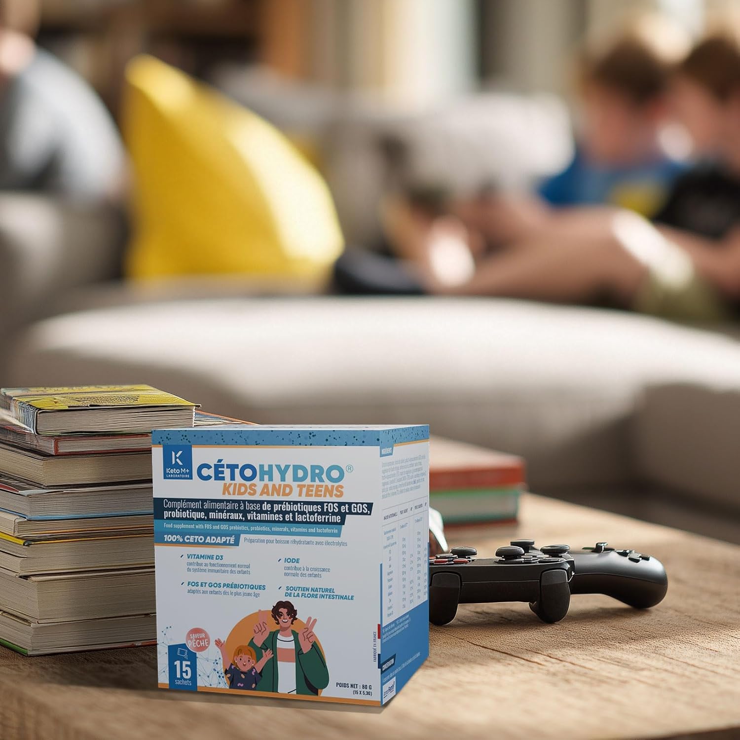 CETOHYDROKIDS Hydration & Immunity for Children - Sugar Free - Electrolytes, Probiotics & Lactoferrin - Peach Flavour - 15 Sachets - Image 8