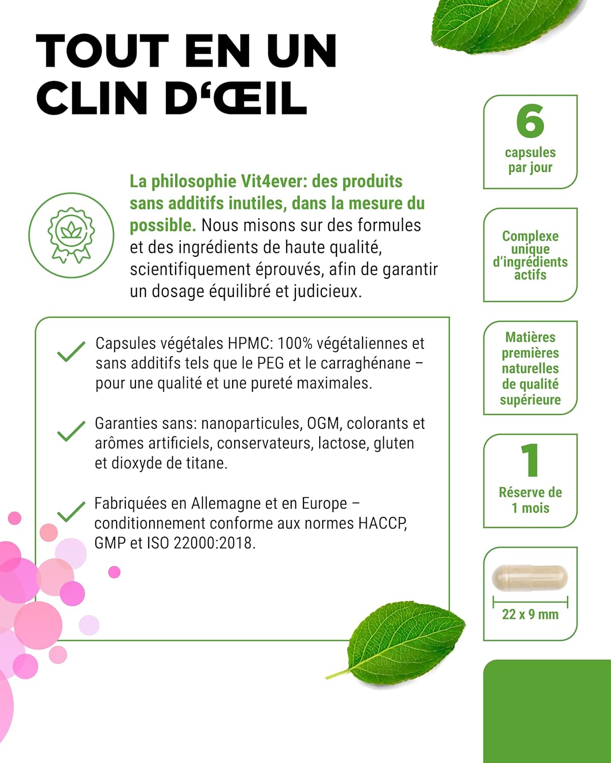 Complexe PMS – 180 gélules véganes – avec extrait de safran Affron®, acide folique Biofolate®, gattilier, ashwagandha – rhodiola rosea, calcium, magnésium, fer, zinc, vitamines B6 et B1 - Image 6
