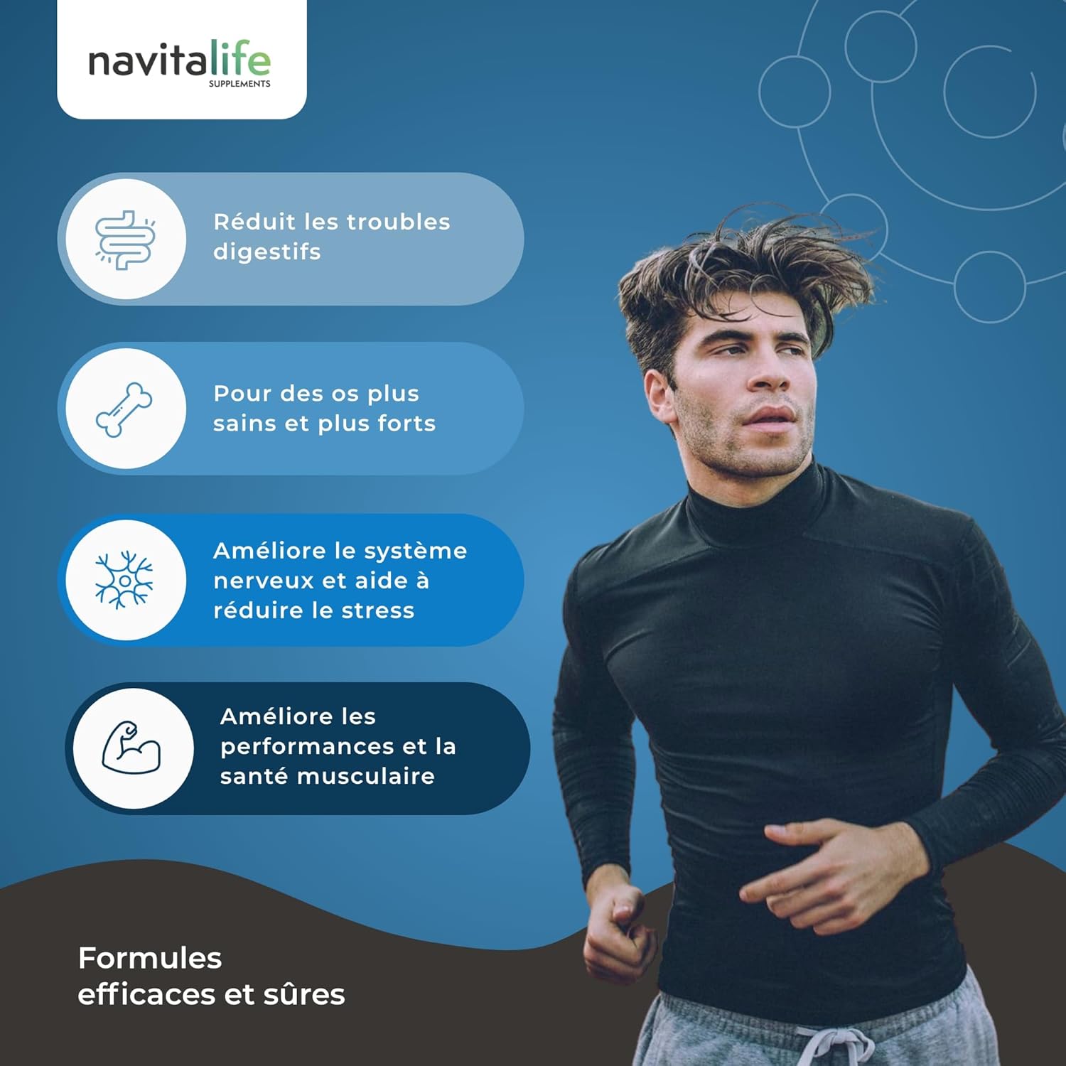 Magnesium Bisglycinate 2250 mg | 450 mg Elemental Magnesium | 180 Capsules for 3 Months | Promotes Performance and Concentration | Reduces Fatigue | Supports Muscles and Joints | Navitalife - Image 3