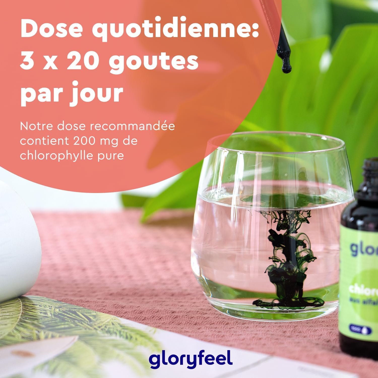 Chlorophyll Alfalfa Liquid 50ml (1500 Drops), 200mg Chlorophylline Per Dose, Alcohol-free Liquid, Chlorophyll Pure Liquid, 100% Vegan & No Additives, Food Supplement - Image 7