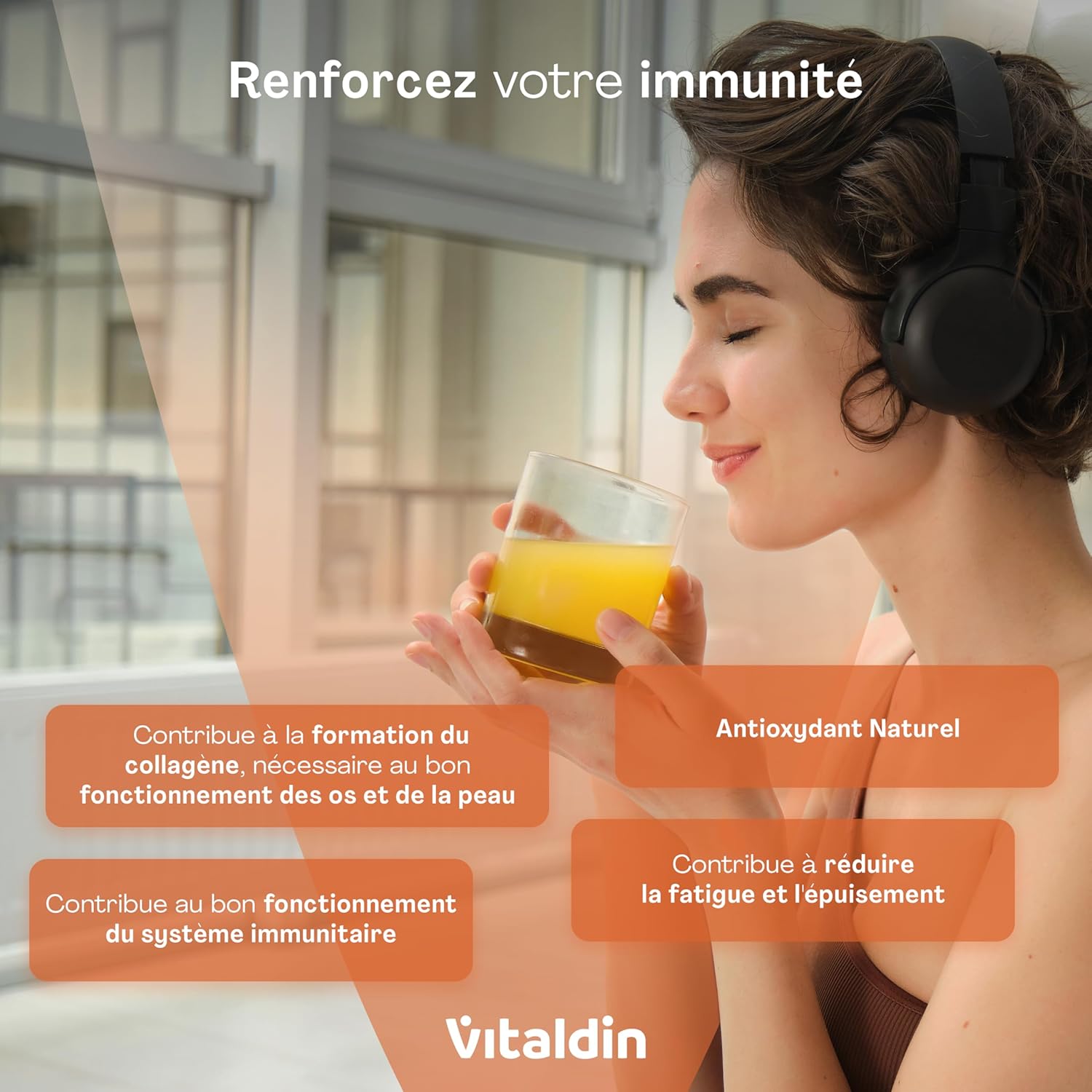 VITALDIN Gummies Vitamin C - 240mg Per Dose - Kids & Adults - Boosts Immunity & Reduces Fatigue - Vegan, Sugar Free, Gluten Free - Orange Flavour - 70 Gummies - Image 4