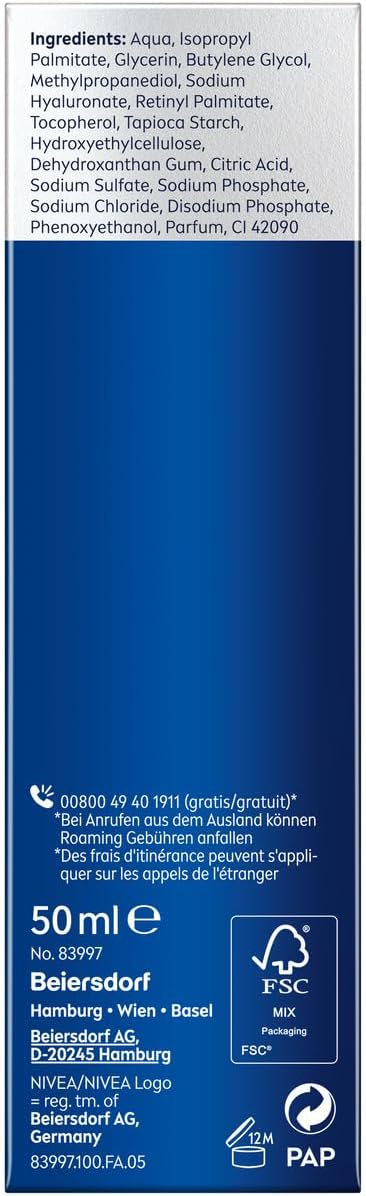 NIVEA MEN Hyaluron Hydro Anti-Ageing Gel for Refreshing Face with Hyaluronic Acid and Pro-Retinol, Fast Absorbing Gel for 24-Hour Intense Hydration and Visible Relief - Image 9