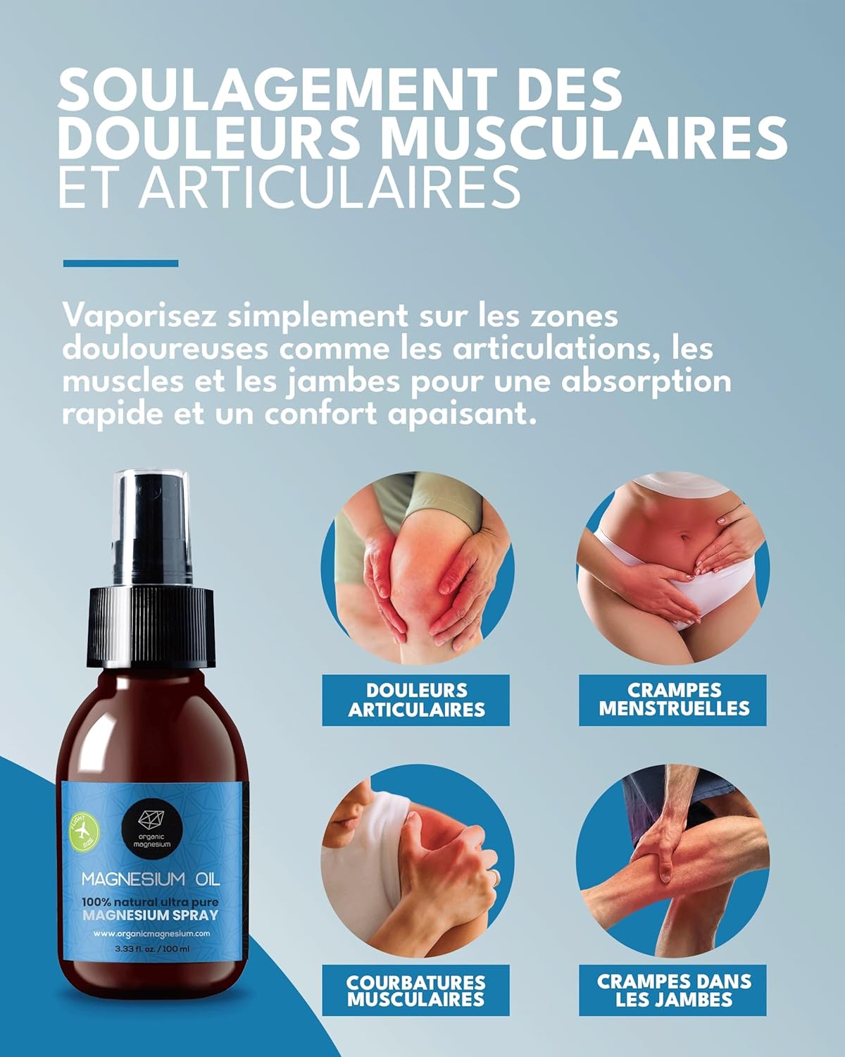 Ultra Pure Magnesium Oil Spray 100 ml - 100% Pure Natural Zechstein Oil from Organic Magnesium | Perfect for Sports and Muscle Relaxation | Chloride Oil Concentrate - Image 3