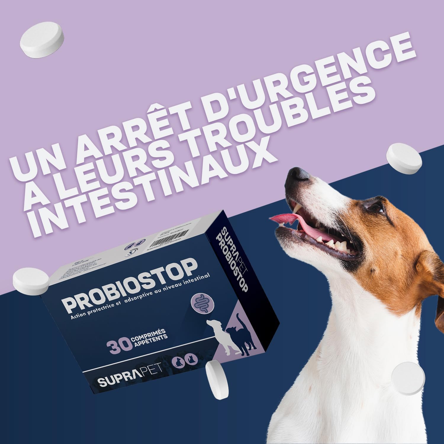Suprapet Probiostop Probiotics for Dogs and Cats 30 Tablets - Fights Diarrhea and Digestive Disorders - Support for Bacterial Flora of the Gut. - Image 3