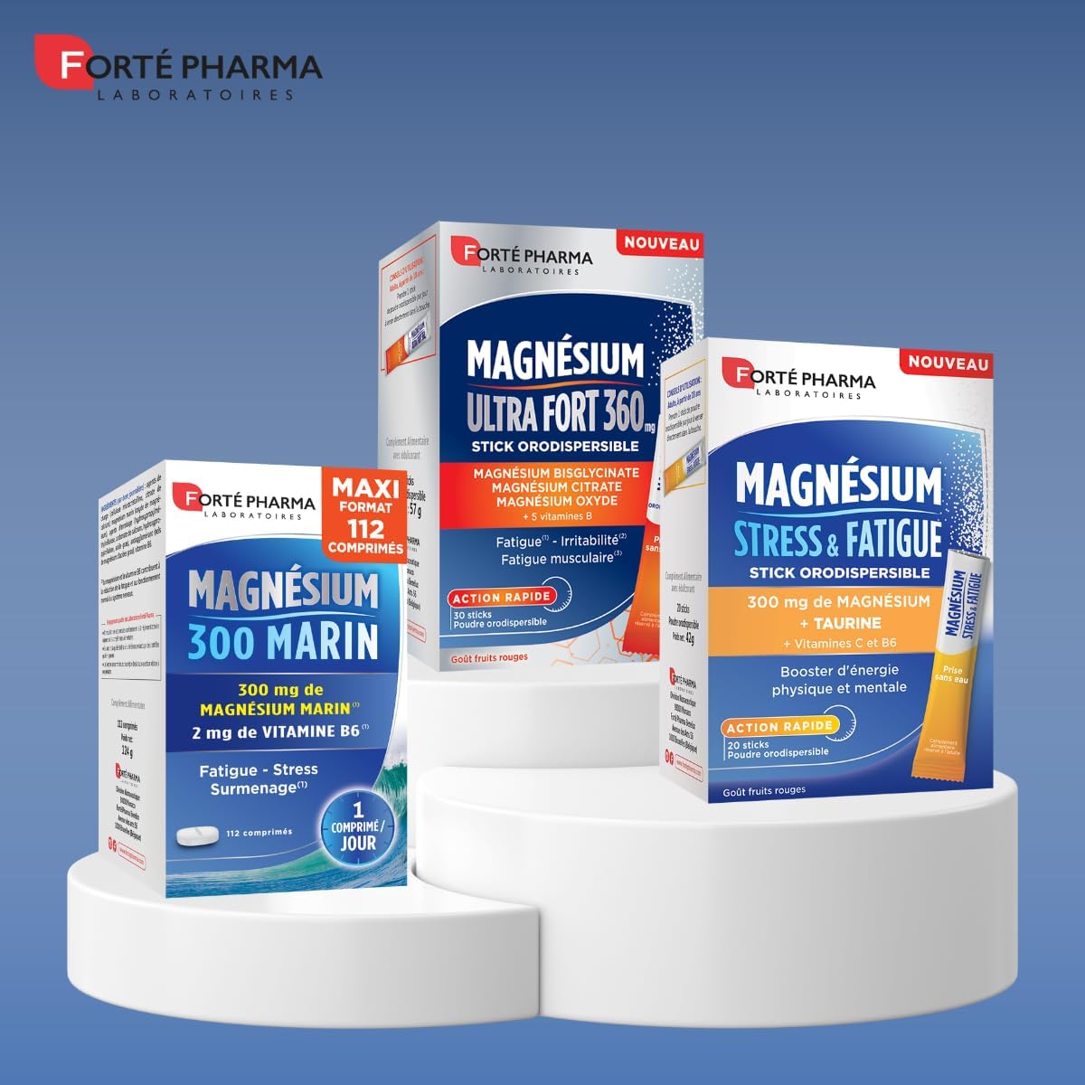 Forté Pharma - Magnesium Ultra Strong 360 - Energy booster, Irritability, Muscle fatigue, Fast action - 3 magnesium sources including bisglycinate, 5 B vitamins - 30 orodispersible sticks, 1/day - Image 7