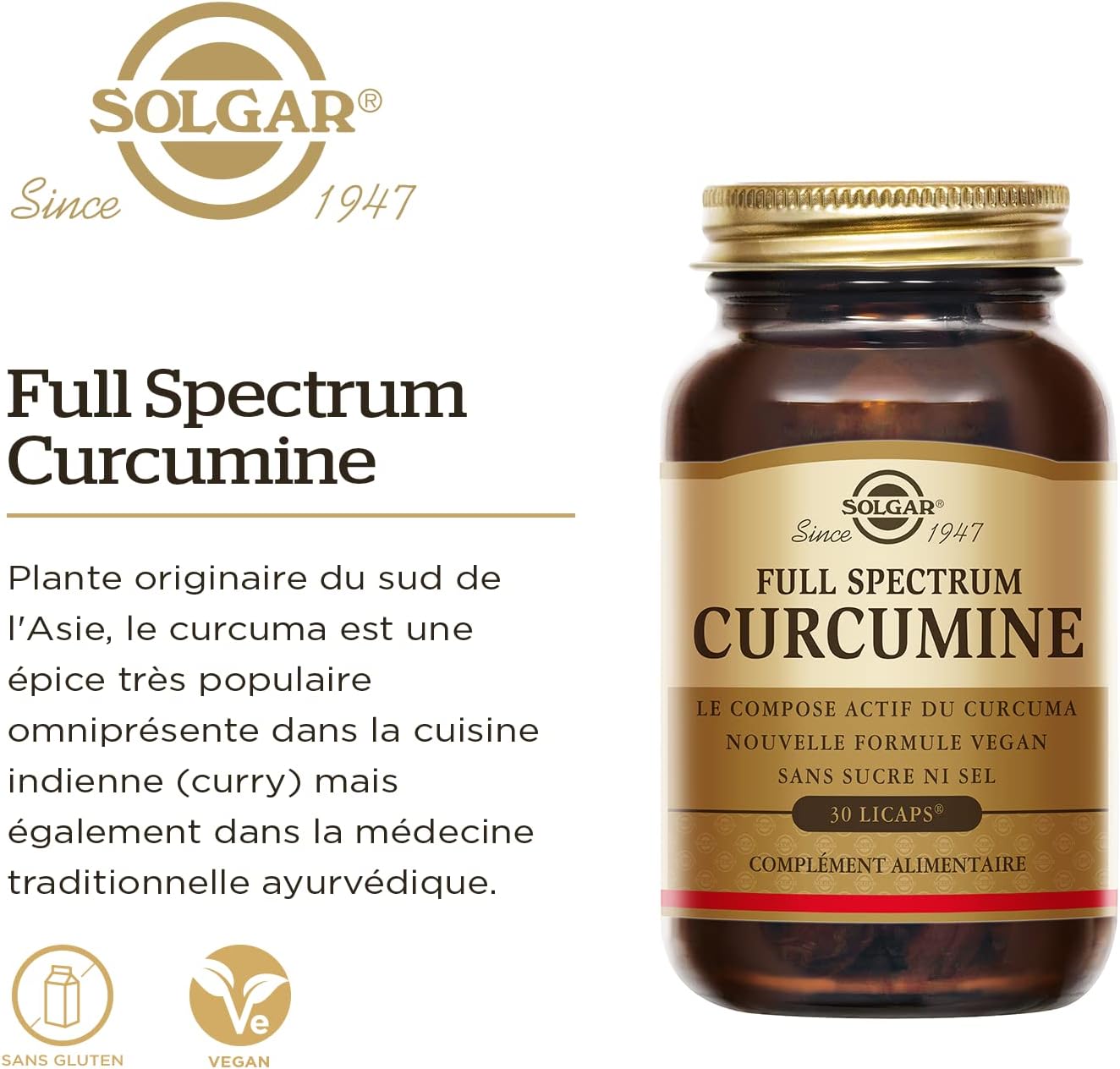 Solgar Full Spectrum Curcumin - Antioxidants - Bone Health - Joints - Food Supplement - Bottle of 30 Capsules - Image 4