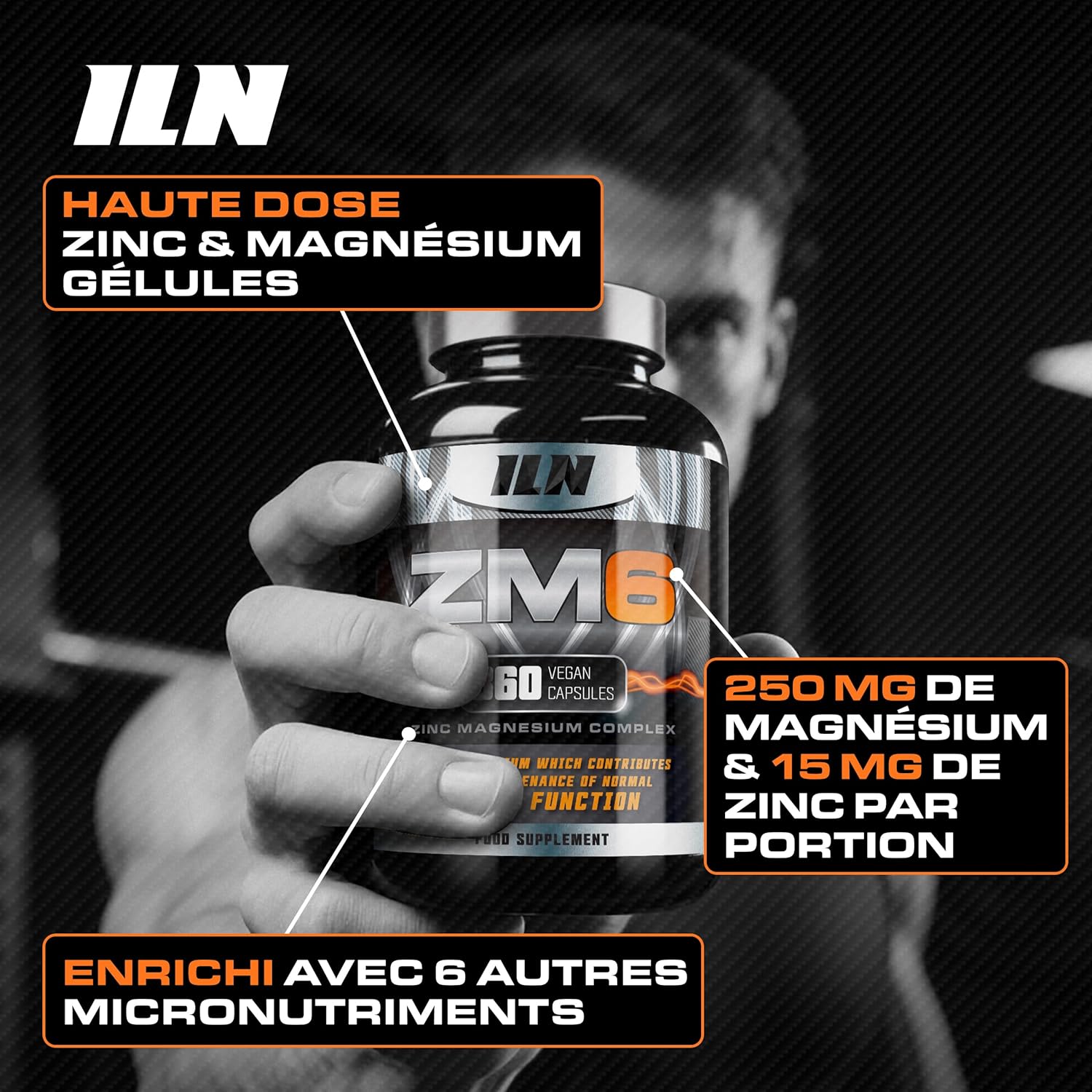 ZM6 High Dose Zinc-Magnesium Supplement - Normal Muscle Function - 360 Vegan Capsules - Image 4