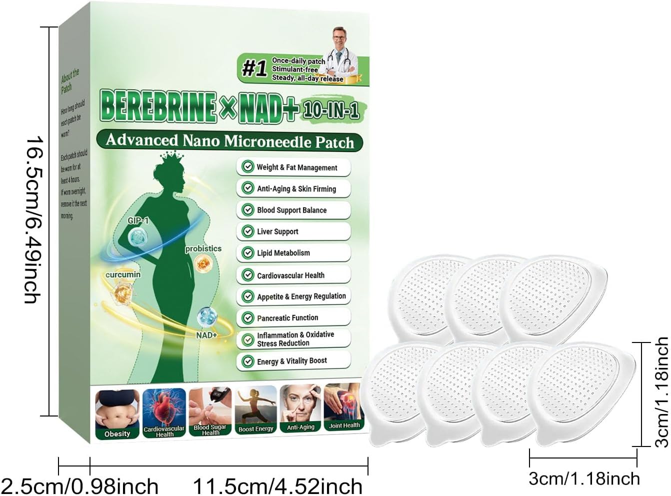10 in 1 Natural Ingredients Daily Body Patches Ultra Thin Invisible Targeted Action for Men and Women - Image 8
