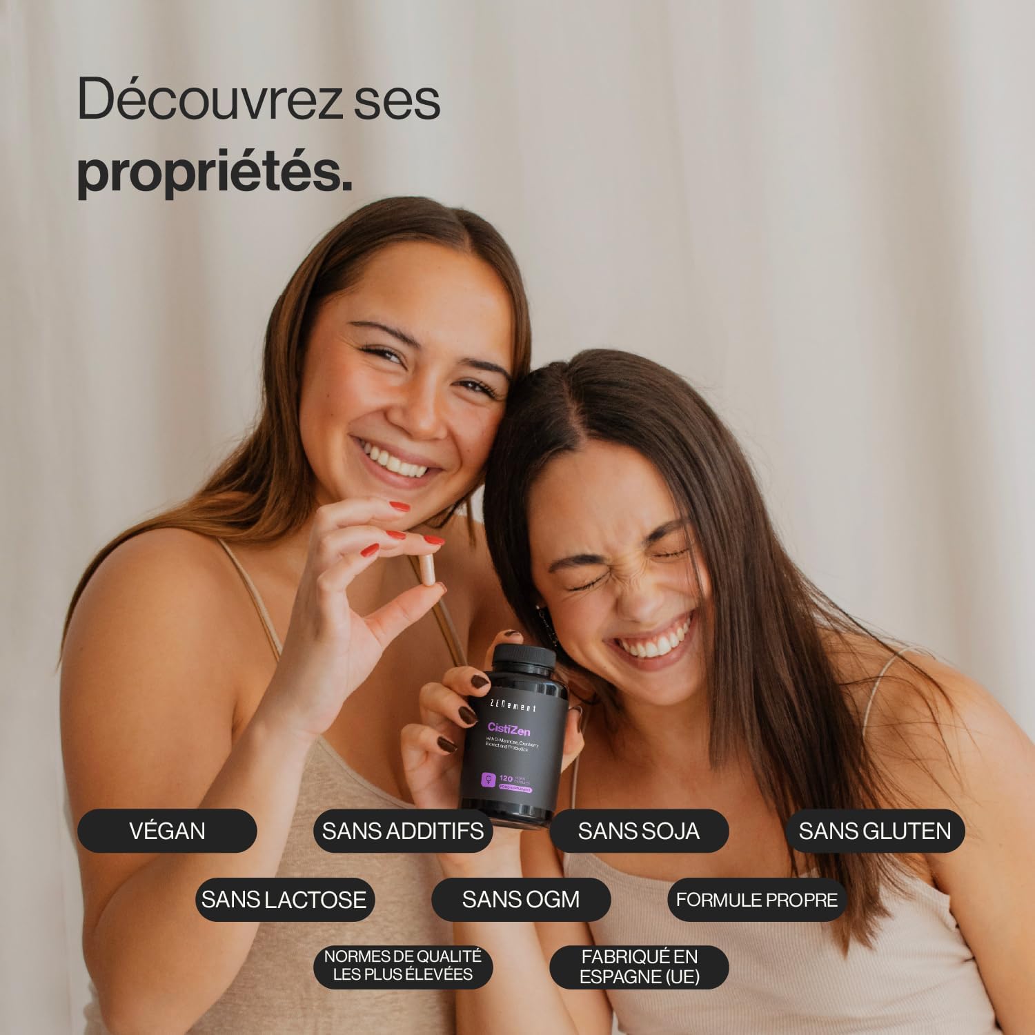 CistiZen - With D-Mannose, Cranberry and 5 Probiotic Strains - 120 Vegan Capsules - No Additives, GMOs, Gluten and Lactose - 2 Month Course Zenement - Image 3