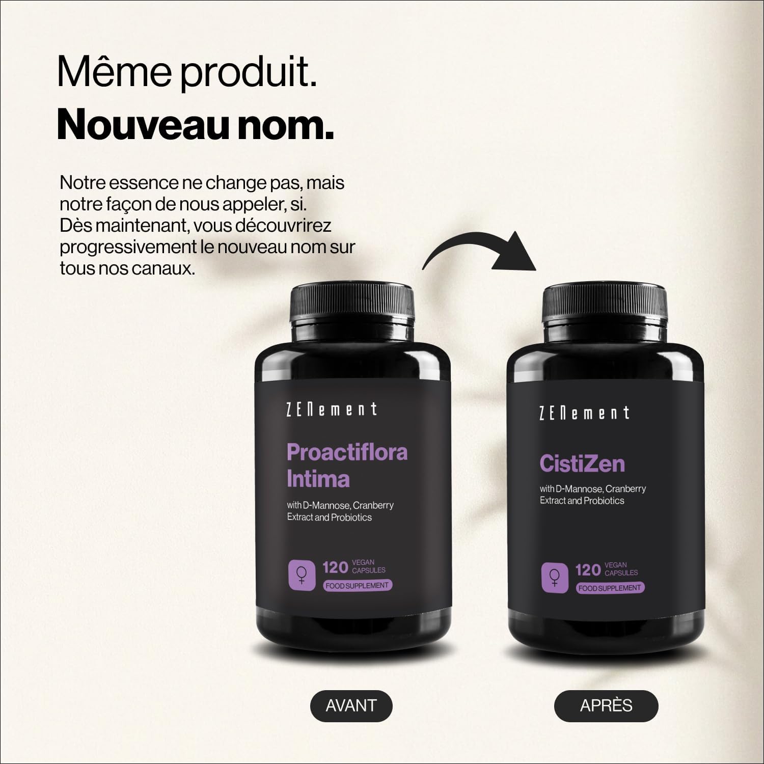 CistiZen - With D-Mannose, Cranberry and 5 Probiotic Strains - 120 Vegan Capsules - No Additives, GMOs, Gluten and Lactose - 2 Month Course Zenement - Image 7
