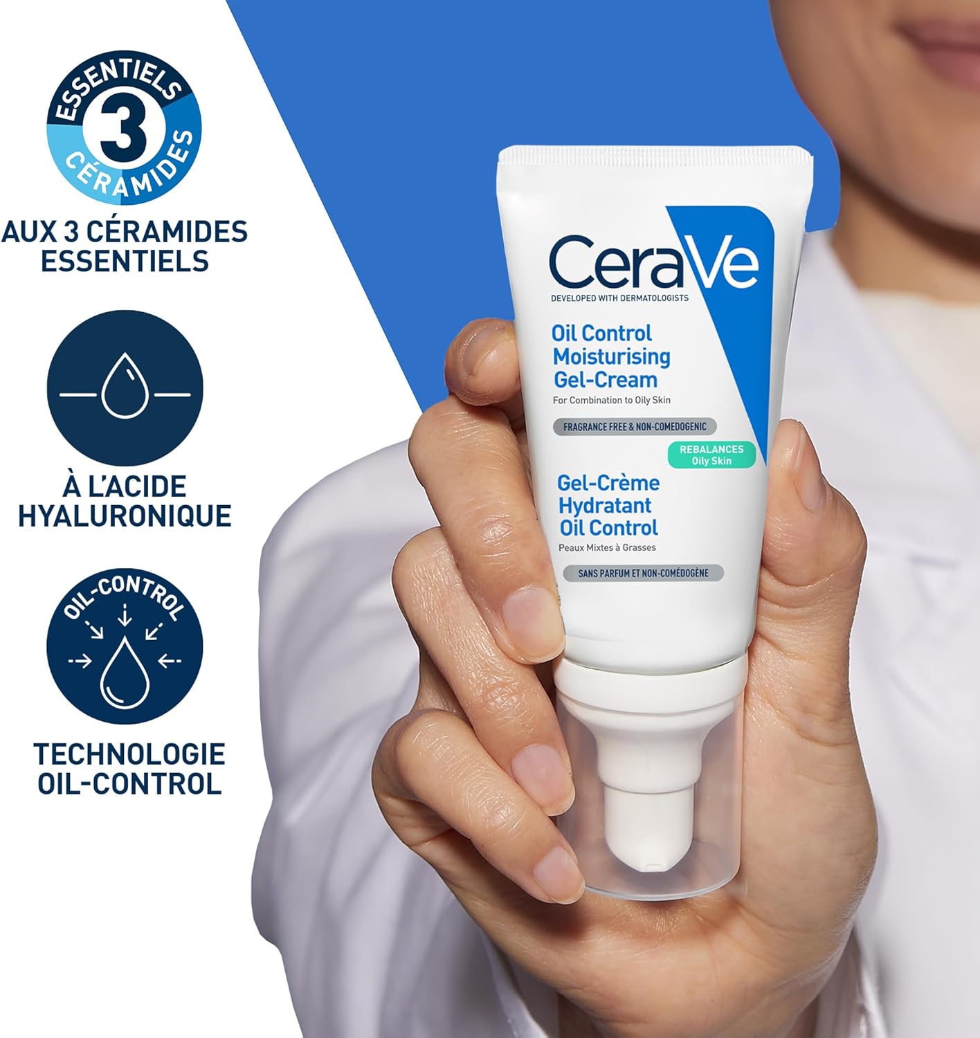 CeraVe - Oil Control Moisturizing Face Gel-Cream - Continually moisturizes, restores skin barrier, soothes - 3 Essential Ceramides, Niacinamide, Hyaluronic Acid - Combination to Oily Skin - 53 ml - Image 7