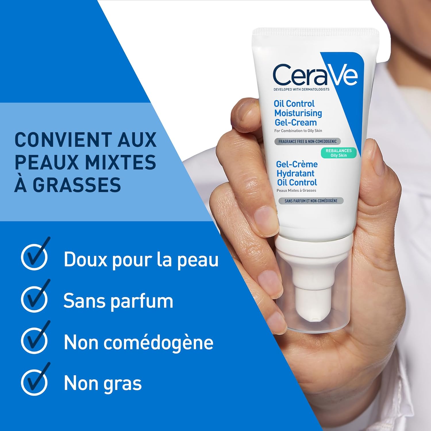 CeraVe - Oil Control Moisturizing Face Gel-Cream - Continually moisturizes, restores skin barrier, soothes - 3 Essential Ceramides, Niacinamide, Hyaluronic Acid - Combination to Oily Skin - 53 ml - Image 8