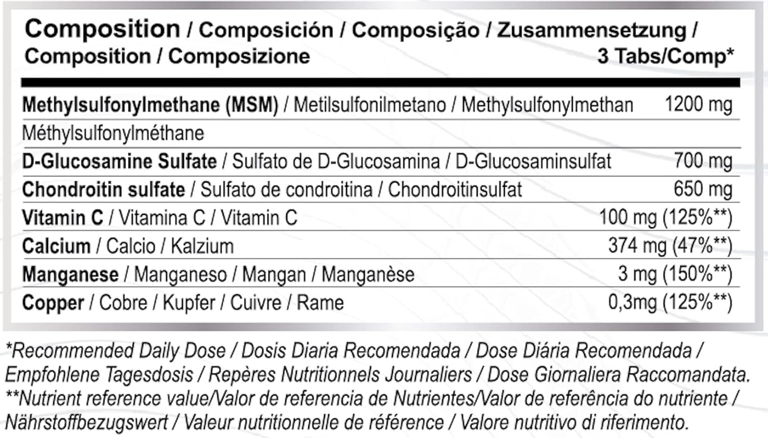 Glucosamine Chondroitin MSM - Joint Flex - 120 tablets - Chondroitin Glucosamine - Glucosamine Chondroitin MSM Complex - Glucosamine Chondroitin Complex - Painful Joints - Image 4