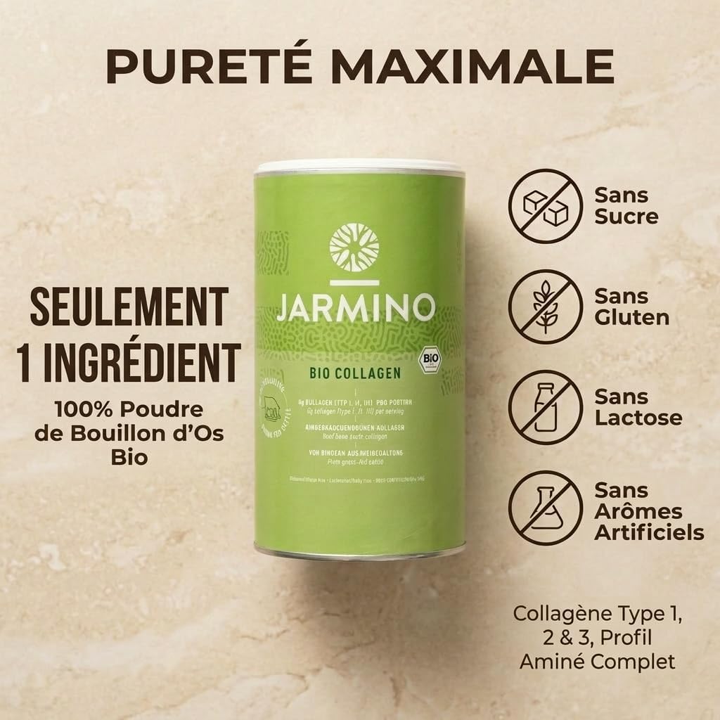 JARMINO Organic Collagen | Collagen Powder More Natural | Collagen Peptides | No Additives | 300g - Image 7
